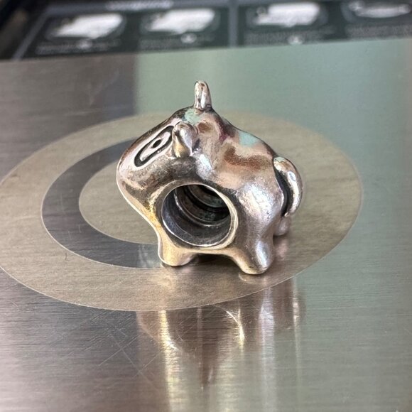 VTG Sterling Silver 925 Three Dimensional Dog Slide Charm Size 0.5'' Length - Picture 4 of 7